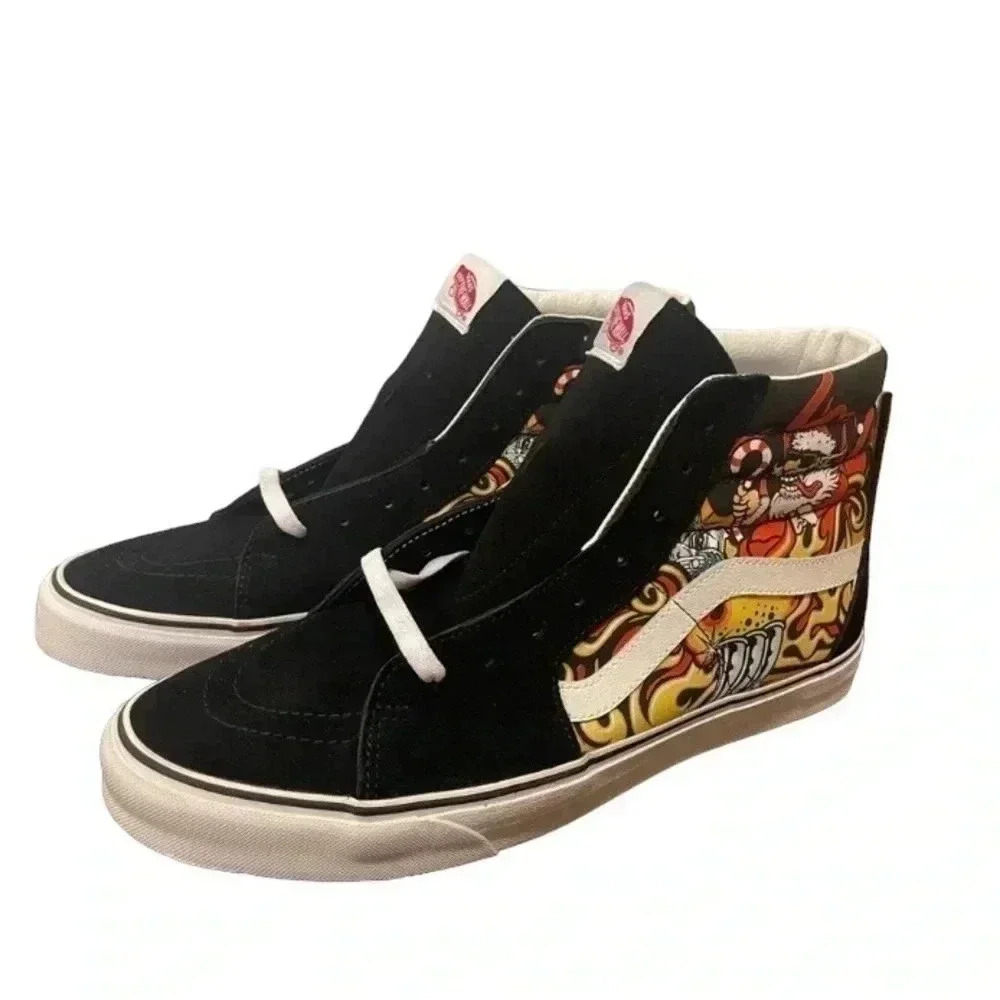 Vans SK8 Santa Flame Black Men's Classic Skate Shoes Size 13 Men’s - NIB